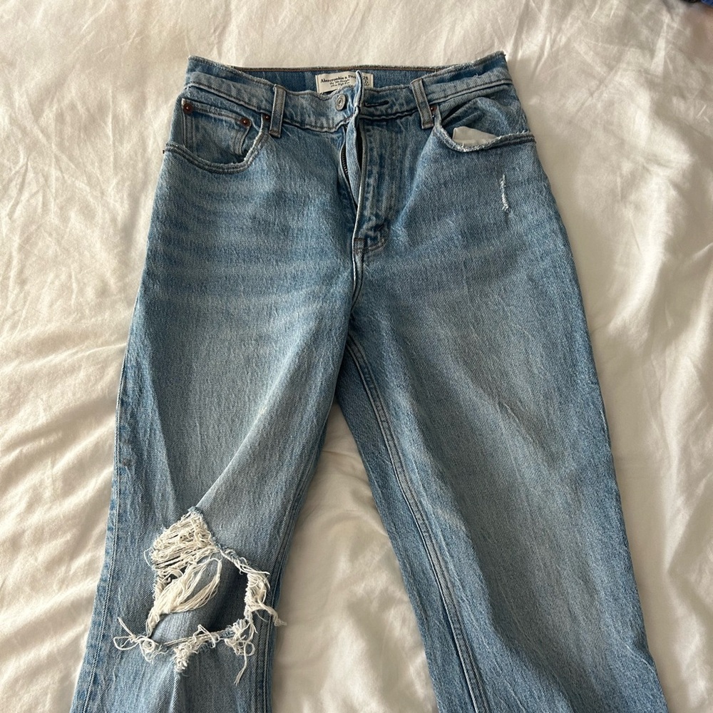Abercrombie 90s straight high rise curve love size 26/2 jeans